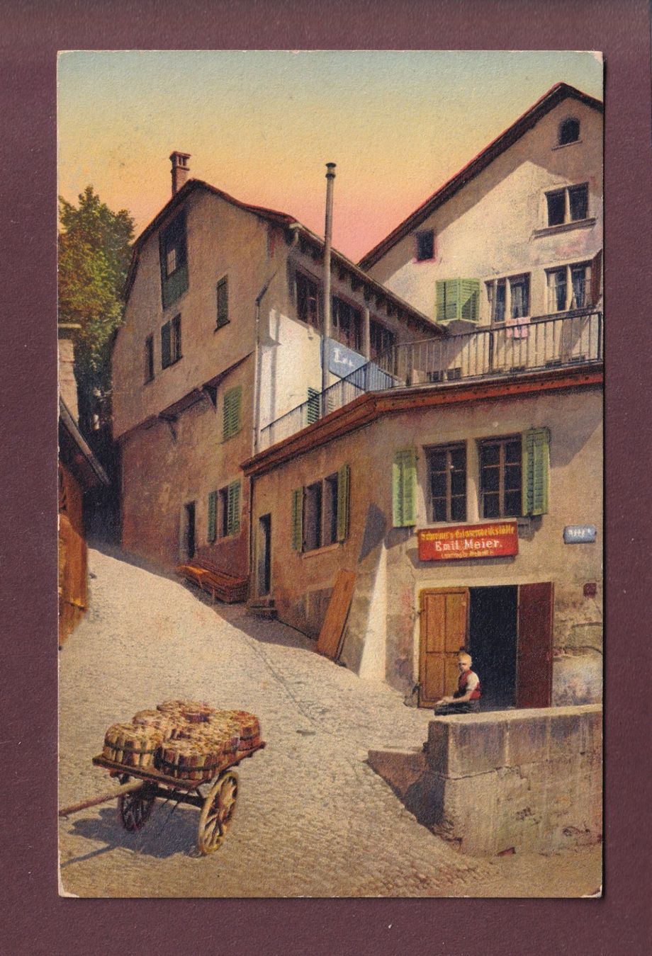 Cartoline postali: ZÜRICH - Fortunagasse - 1910 – Usato da Pully venduto da nicecards