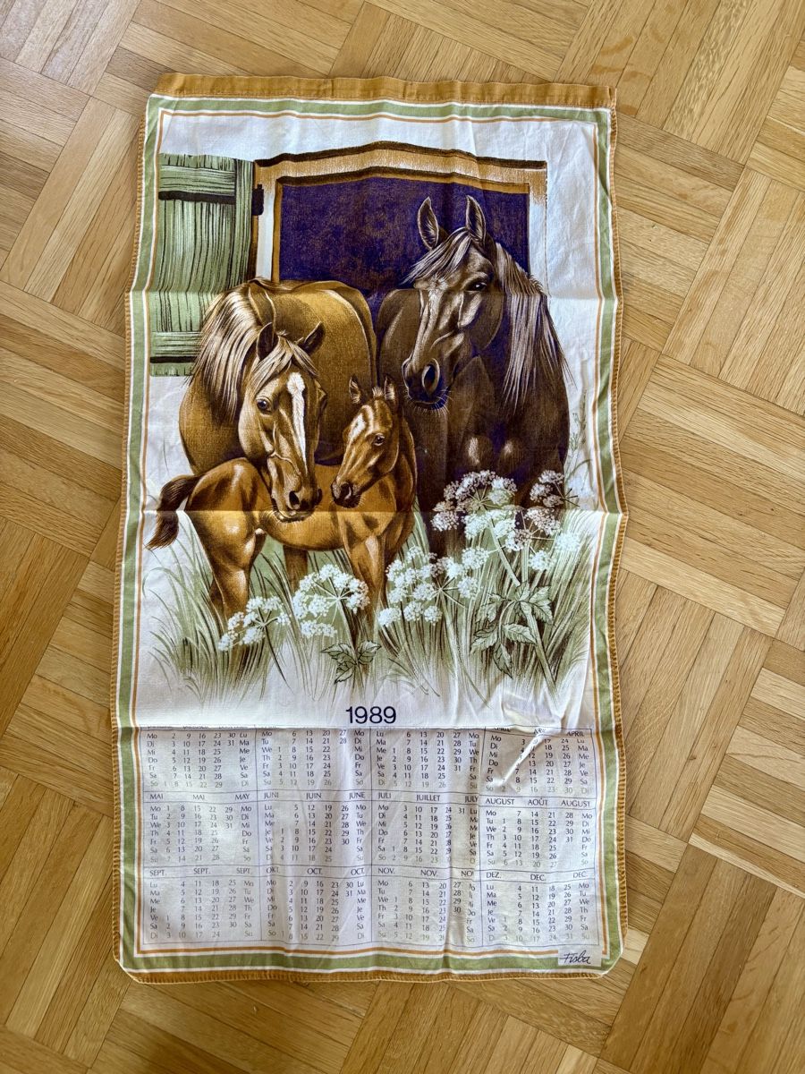 Calendari: Alter Küchentuch Kalender 1989 – Usato da Gossau SG venduto da Dobby1974