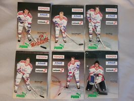 EHC Kloten 1990/91 - 6 Karten (Hollenstein, Pavoni, Celio..)