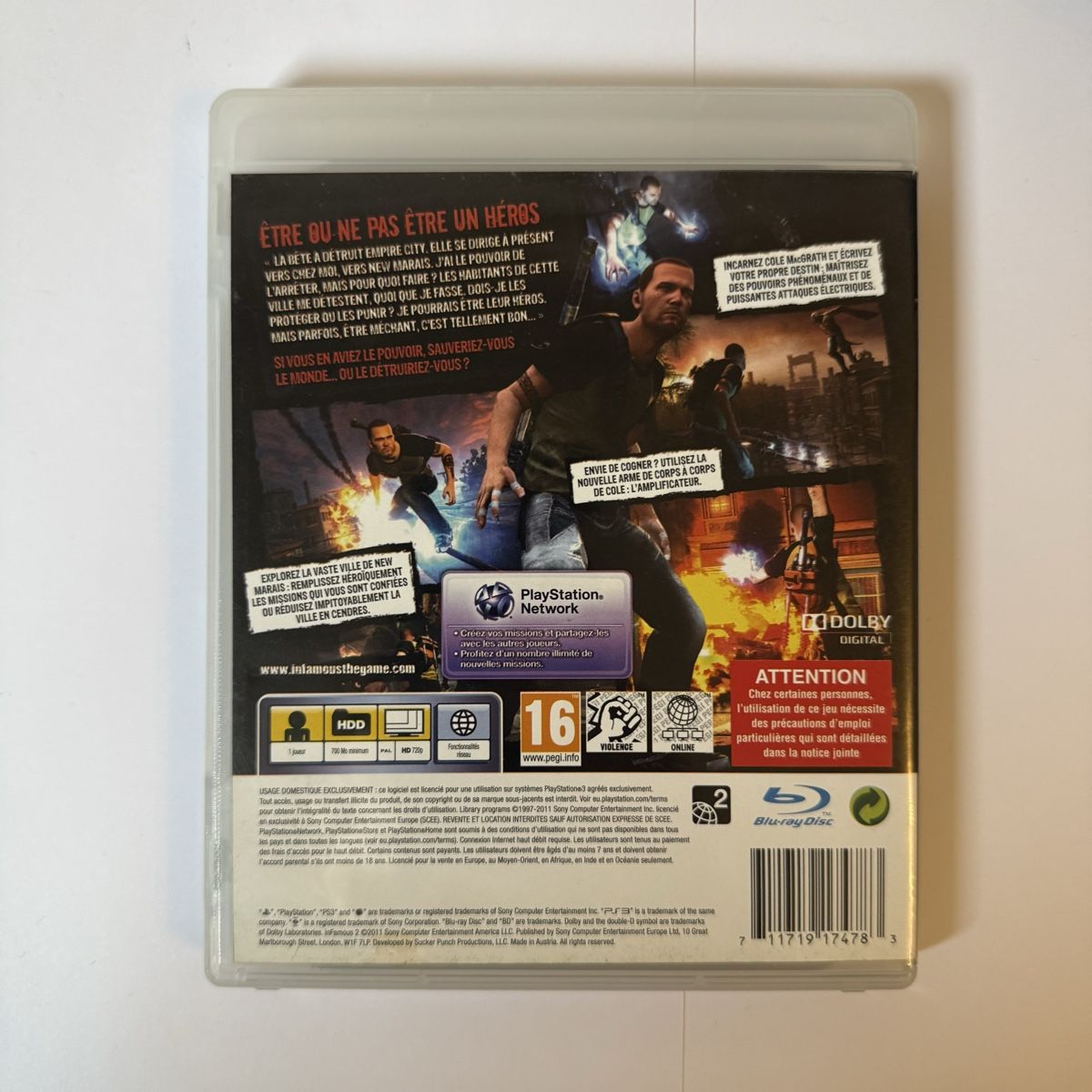 Sony Giochi: Infamous 2 PS3 game disc and case 40-60 chars – Usato da Vésenaz venduto da RMShop 1