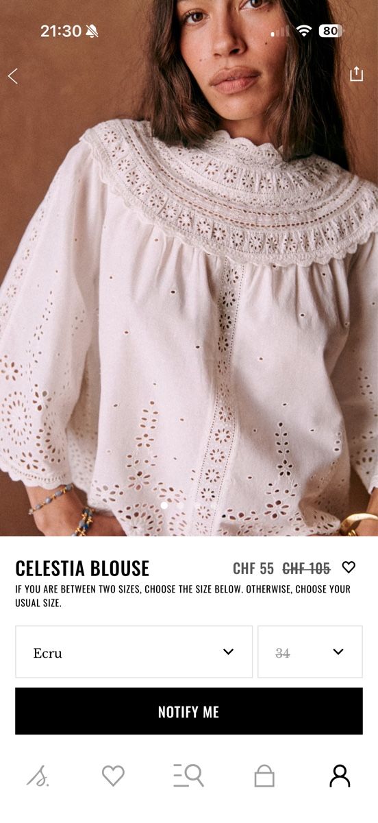 Sezane Chemisiers: Sezane Celestia White Blouse – Neuf (Voir description) à Zürich par Iris_li