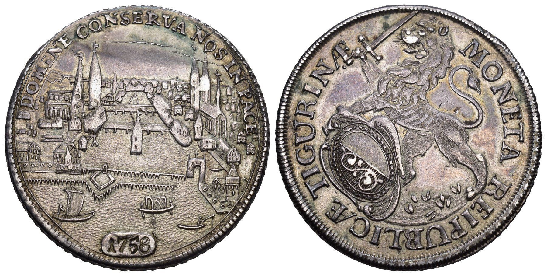 Alle Münzen: Zürich 1758 – Gebraucht aus Bern von numismatictops
