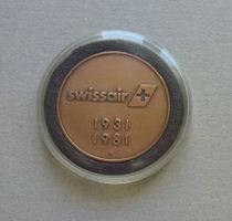 Medaille ++ Swissair 1931-1981, gute Erhaltung