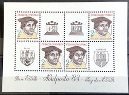 1983 Tschechoslowakei Martin Luther Nordposta 83 Block 56**