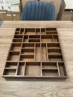 Setzkasten aus Holz (Dunkelbraun)