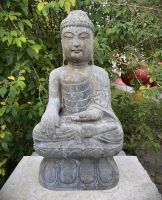 Buddha Garten Figur Naturstein Skulptur Tibet alt - 61cm