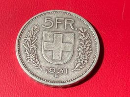 5 Franken Silber 1931