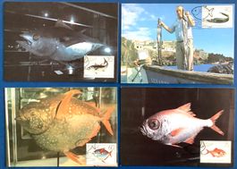 1985/86 -  Madeira ( Portugal )Fische 2 Sätze Maximumkarten