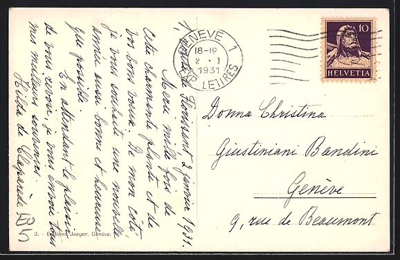 Cartes postales: Litho Genève, Ortsansicht aus der Vogel – D'occasion à Berlin par bartko-reher 1