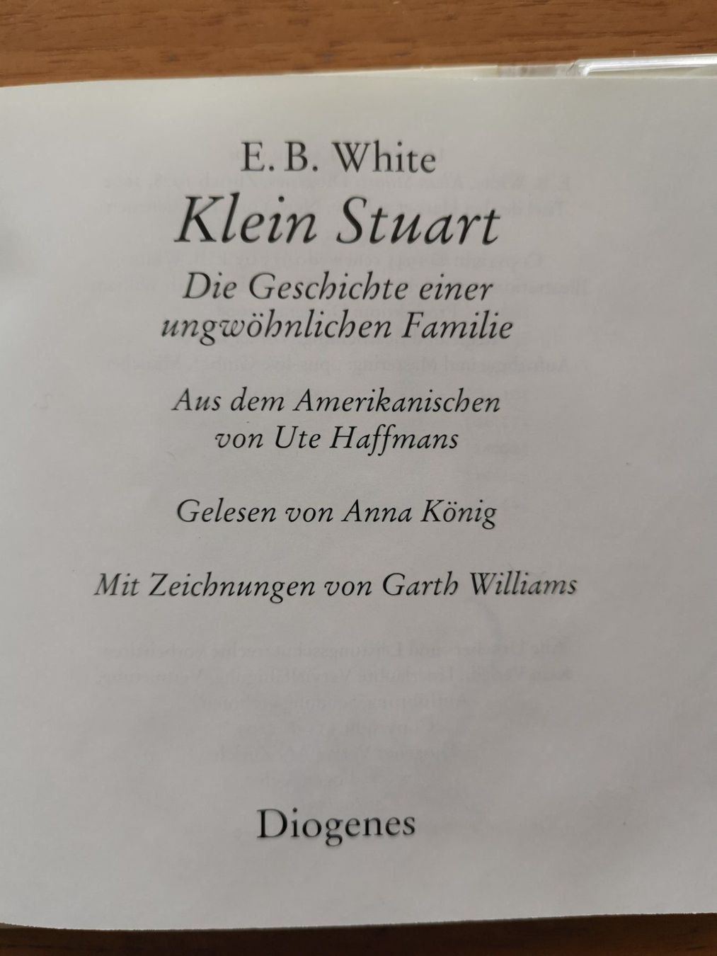 Audiolibri: Hörbuch Klein Stuart von E. B. White – Usato da St. Margrethen SG venduto da Goldig 3