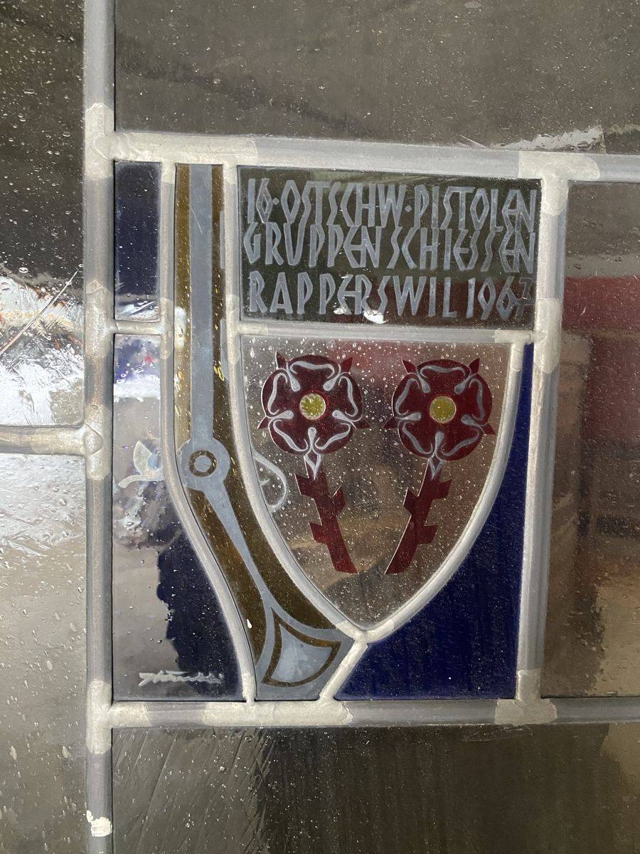 Sonstige Antiquitäten & Kunst: Kunstscheibe Schützen Rapperswil – Gebraucht aus Mosnang von Goldwasser 8