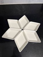 WEISSE PORZELLAN SCHALEN-SET STERN (6X)