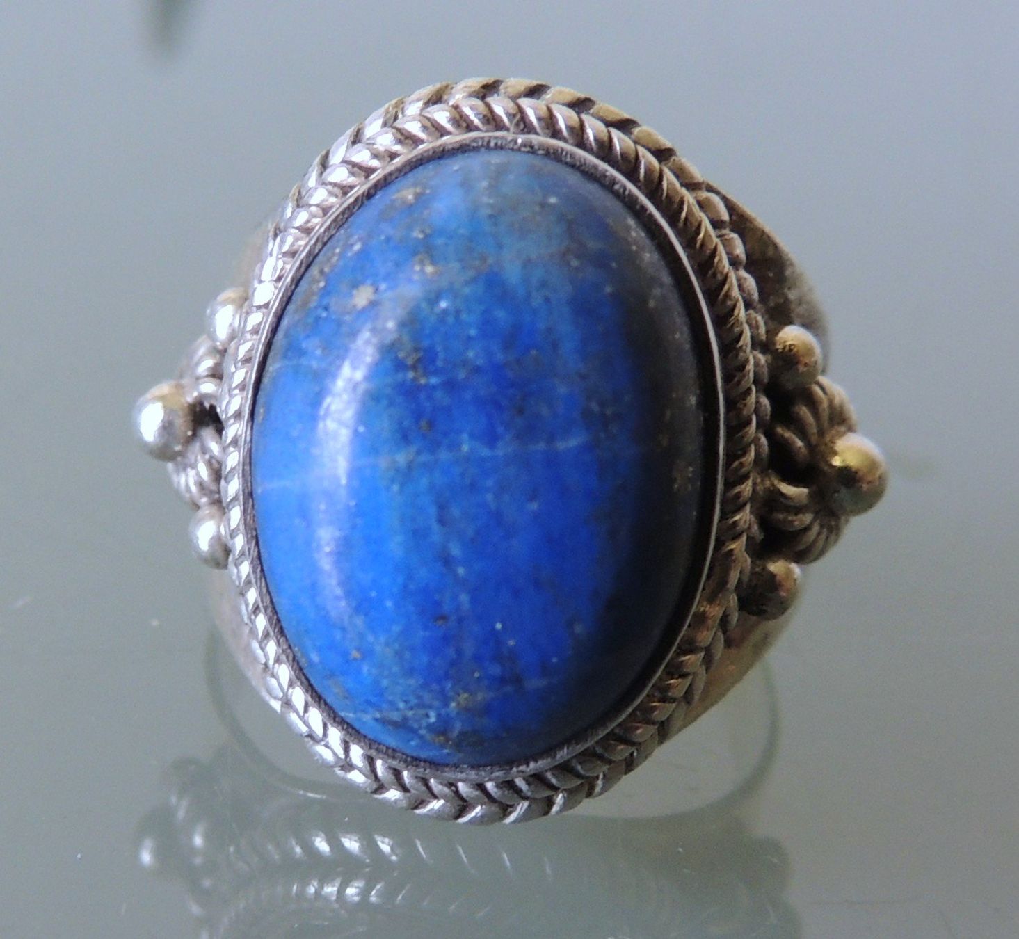 Anelli: Lapislazuli Silber 925 Fingerring Gr. 57 – Usato da Waldenburg venduto da schaller707 1