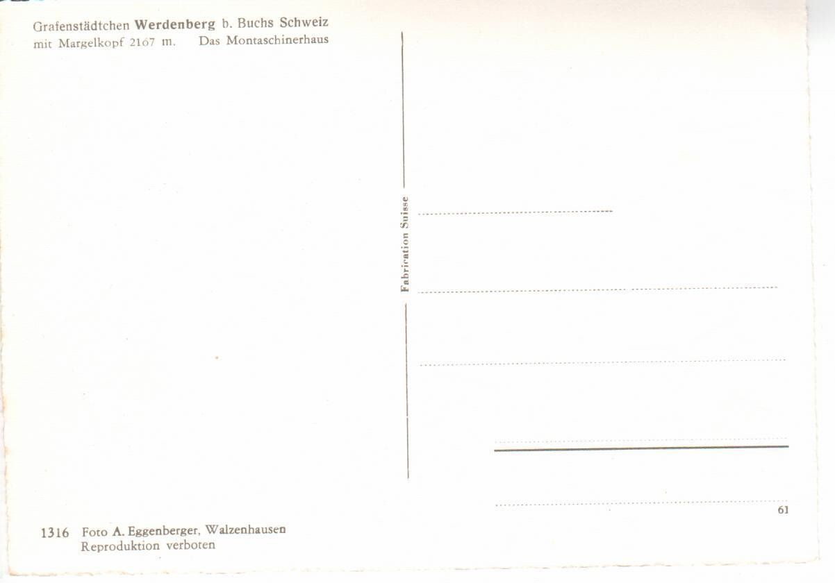 Cartoline postali: Werdenberg bei Buchs – Usato da Wolhusen venduto da Curver9 1