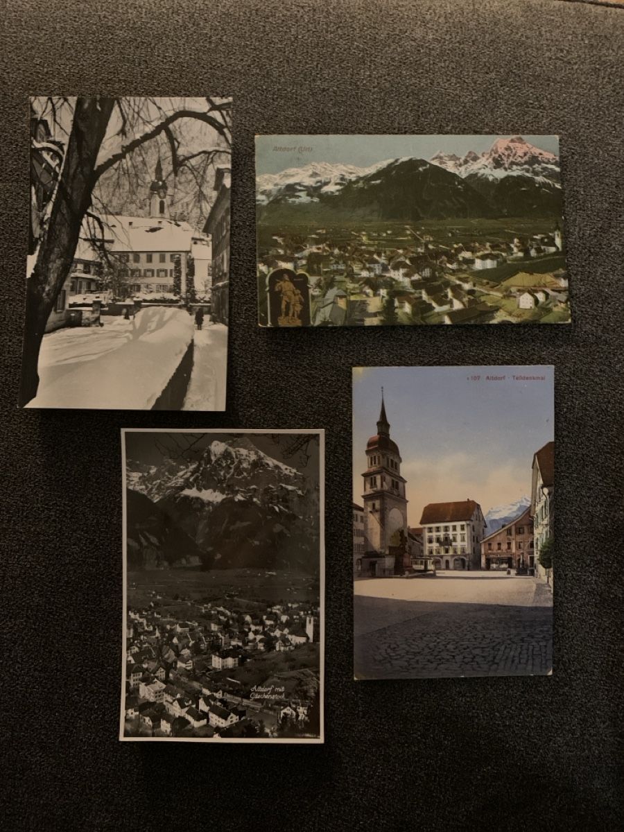 Ansichtskarten: 8 Ansichtskarten Schweiz von Altdorf UR. B – Gebraucht aus Oftringen von Cla.vD.74 2