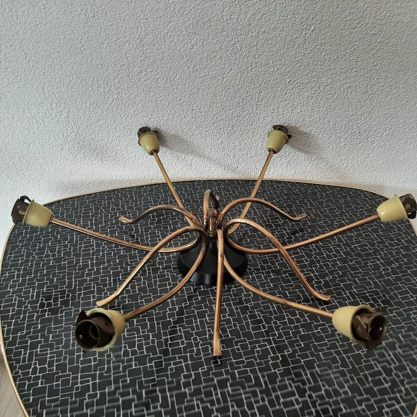 Lustres & lampes de plafonds: 50er 60er Sputnik Lampe Deckenlampe Mid Century Spinne – Défectueux à Erschwil par Karabella 7