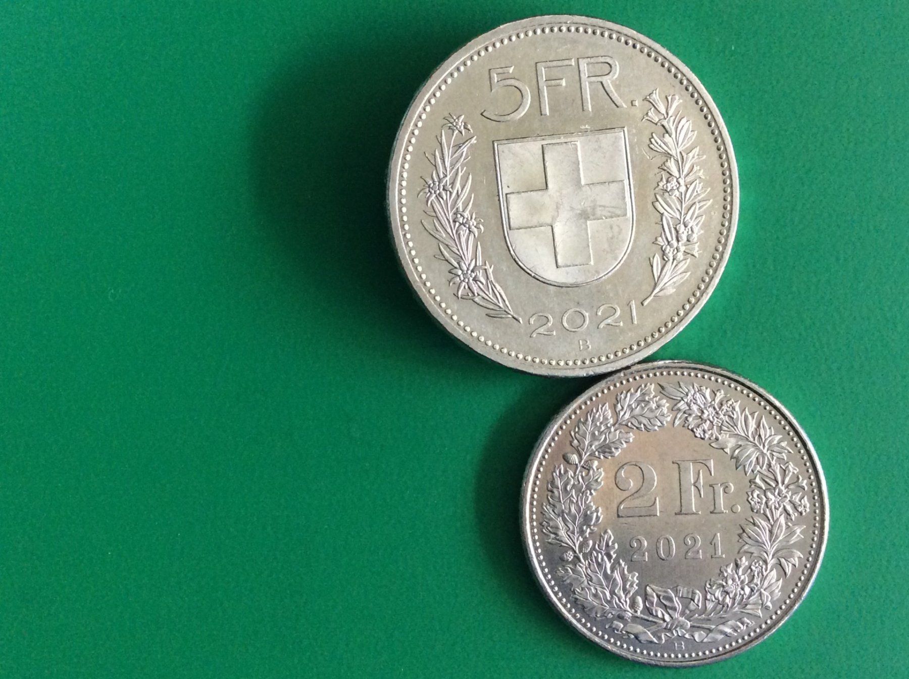 Tutti le monete: 5 + 2 francs  2021  Belles – Usato da Genève venduto da pie_fh2d