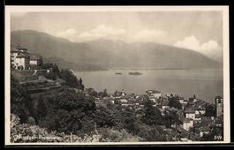 AK Brissago, Panorama mit Hotel Brenscino
