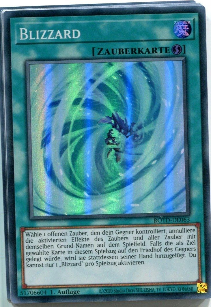 Yugioh Carte collezionabili: Yu-GI-OH Blizzard Super Rare ROTD-DE063 – Nuovo e nell'imballaggio originale da Chur venduto da -NewERA-