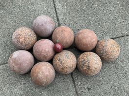 Boccia Kugeln, 10 Stück plus eine Zielkugel 