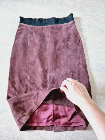 ECHT LEDERROCK ROCK LEDER BORDEAUX S , TOP ZU BLUSE TUNIKA