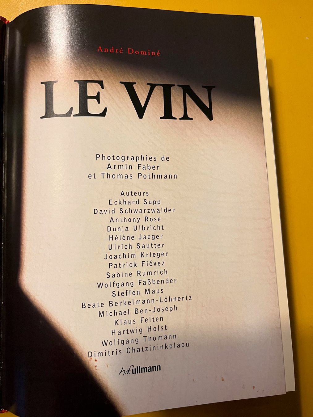 Libri: LE VIN  André Dominé – Usato da Biel-Bienne venduto da Doriskoloris 4