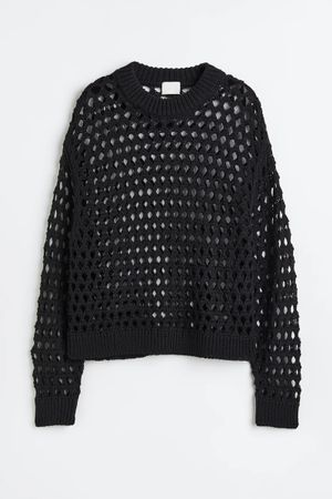 Oversize Pullover in Pointellstrick