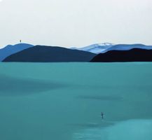 Ayako Okuda, Öl auf Leinwand, 2011, 162x162 cm, Unikat. 
