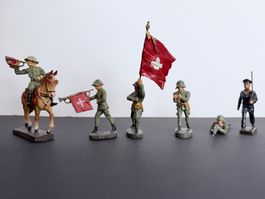 Lotto di -6- Figurine Lineol Durso Hausser Britains Soldaten