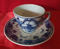 Delfts Blauw Tasse mit Unterteller