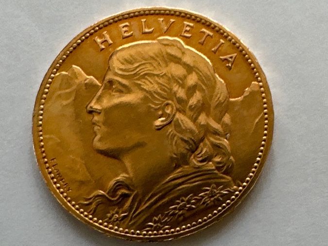 Tutti le monete: 100Fr. Vreneli,1925B, Original, unz. – Usato da Erlach venduto da gubbe1 2