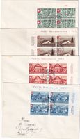 ProPatria 1945 Viererblocks auf Brief Luthern Dorf 1.VIII.45