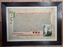 Altes Bild "Der älteste Bundesbrief"