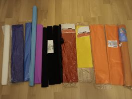 Lot Krepppapier, diverse Farben