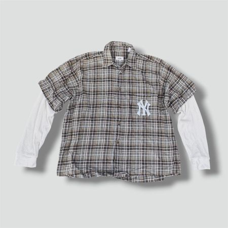 Yankees custom checkered longsleeve chemise Hemd
