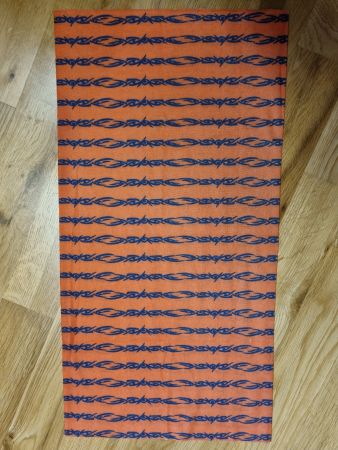 Schlauchtuch orange blau Tribal Muster einfarbig Bandana