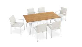 Gartenlounge Set Maui Tisch und 6 Stühlen - Gratis Versand