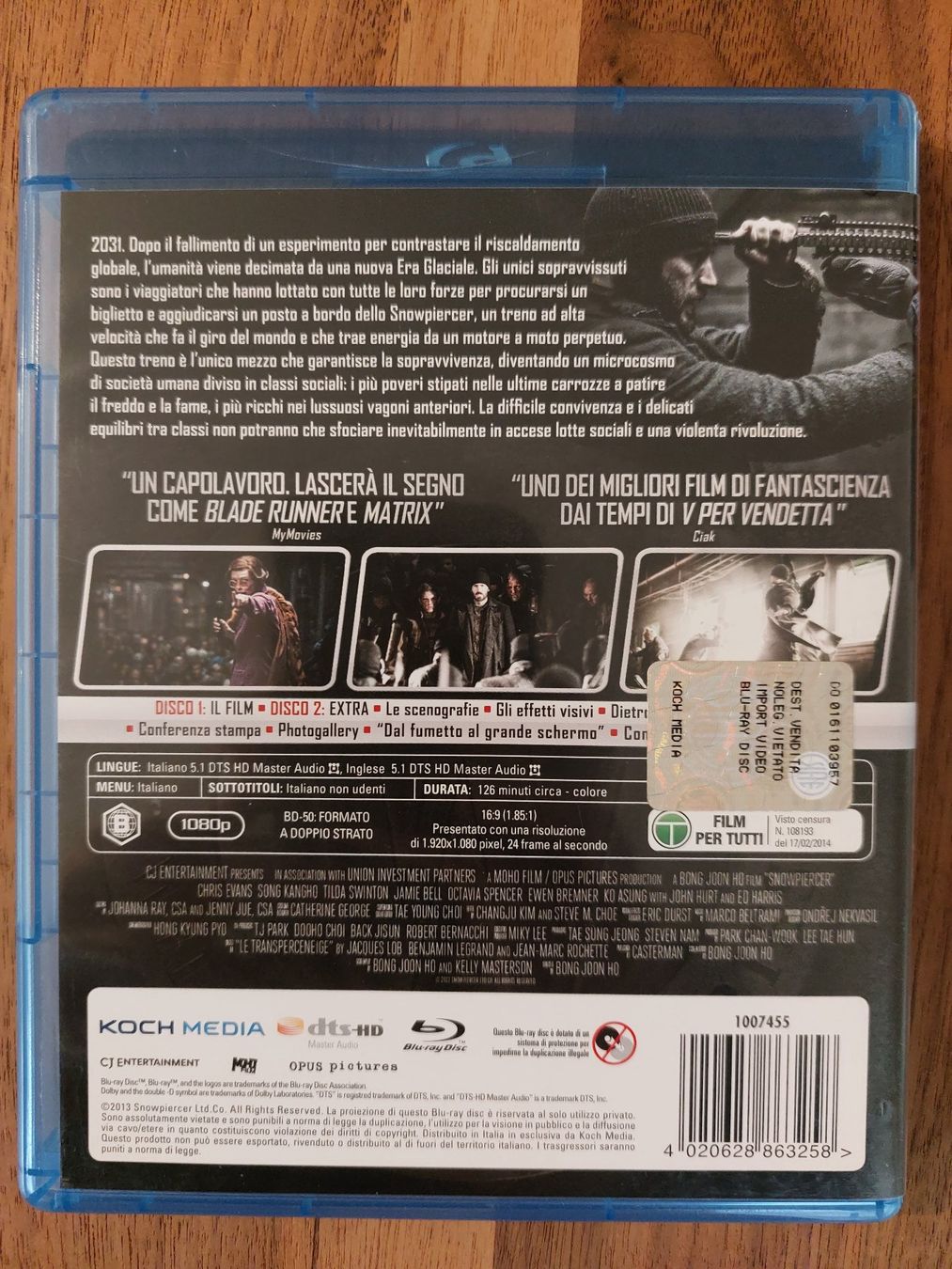 Tutti i DVDs: Blu Ray - Snowpiercer 2 Disk Special – Usato da Rheinfelden venduto da FilmAuktion 1