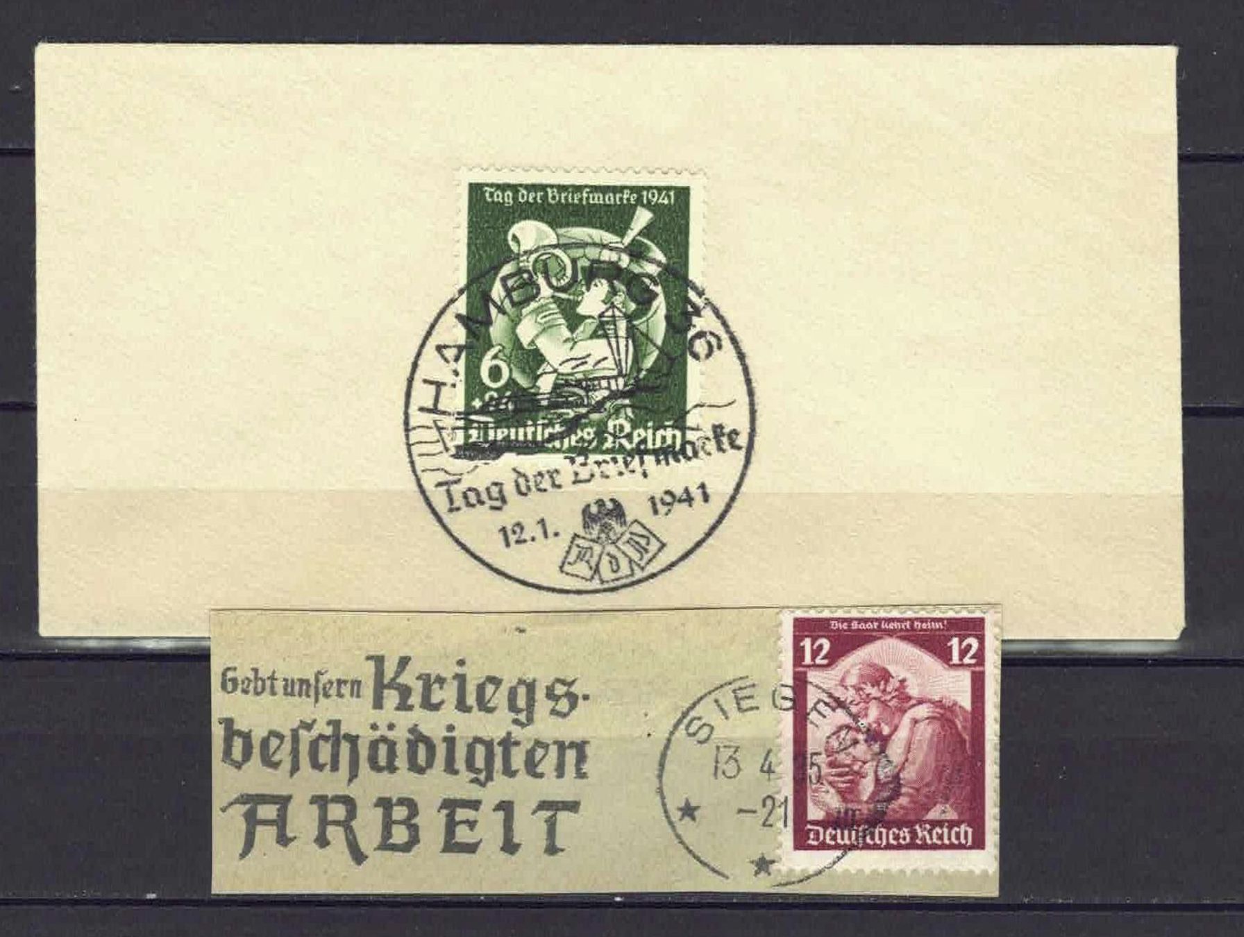 Tutti i francobolli: DR 1935/1941 Briefausschnitt/Brieflein – Usato da Basel venduto da Pfefferschootte