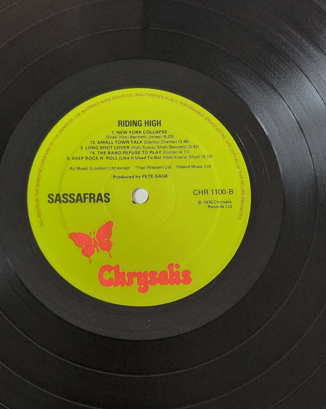 Dischi in vinile: LP - SASSAFRAS - RIDING HIGH – Usato da Steckborn venduto da Quo7 2