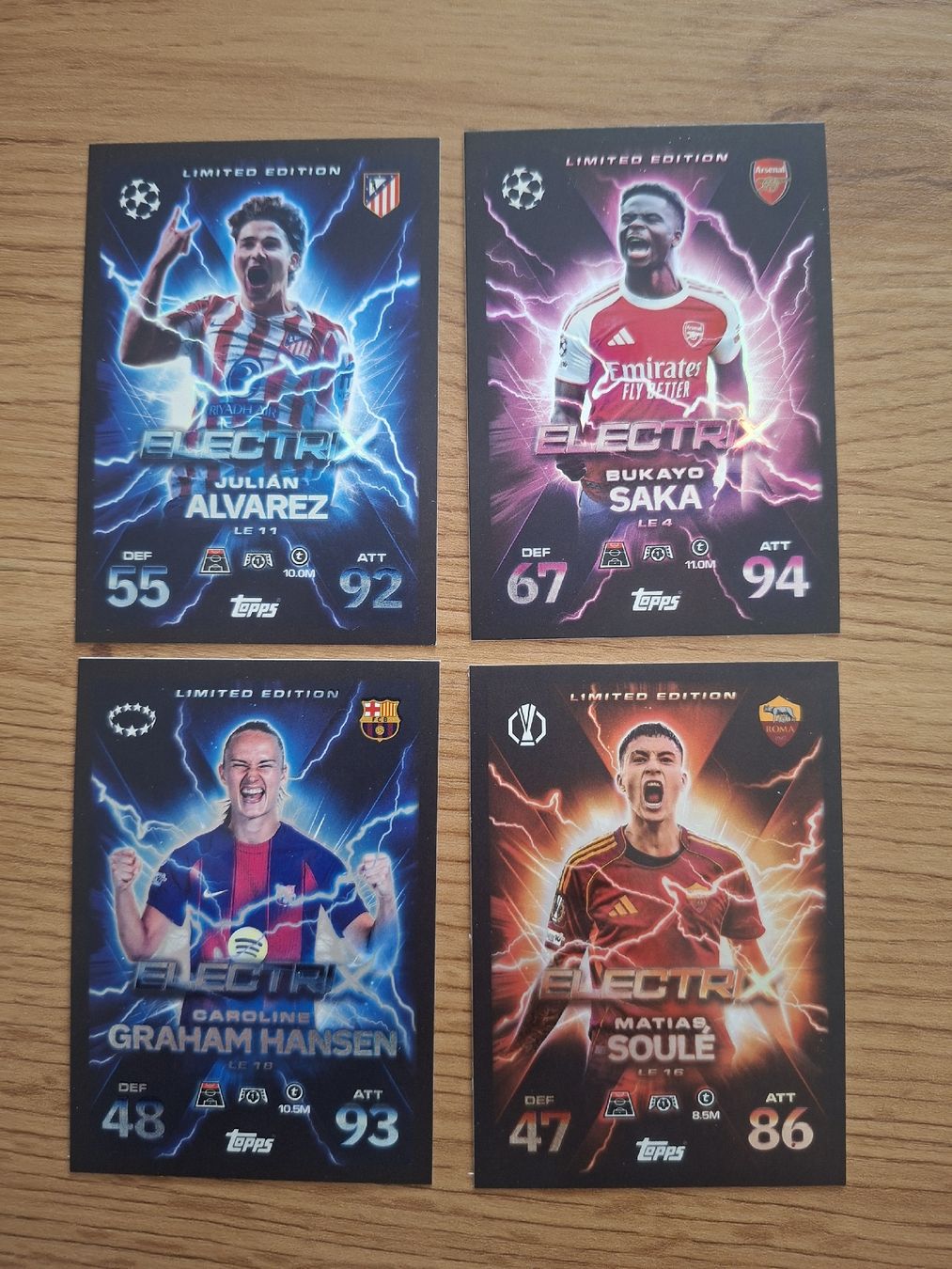 Topps Carte collezionabili: 4x Topps Match Attax Extra 26 Cards - Electrix – Nuovo (secondo la descrizione) da Monthey venduto da rim1870