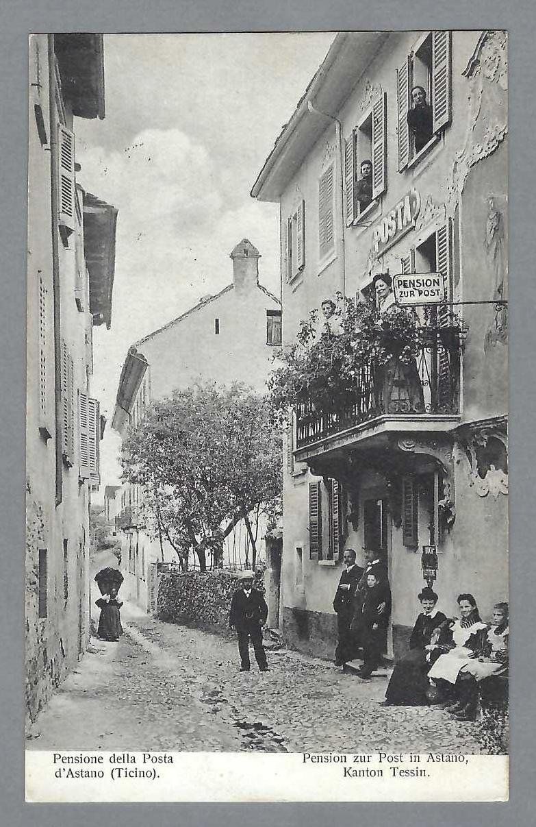 Ansichtskarten: ASTANO, 0 1909,  POSTA, ANIMATA, SCHMIDHAUSER No.609 – Gebraucht aus Pura von ulisse1957