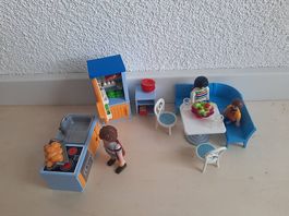 hübsche Küche in blau