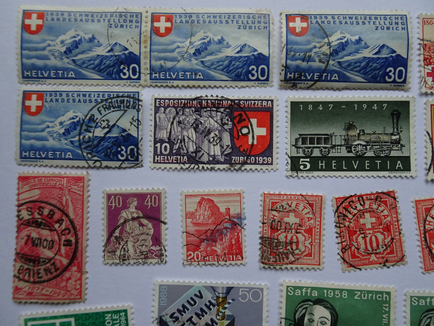 Tutti i francobolli: Restlot  1900-1998 – Usato da Aadorf venduto da Chnorli-Furz 1