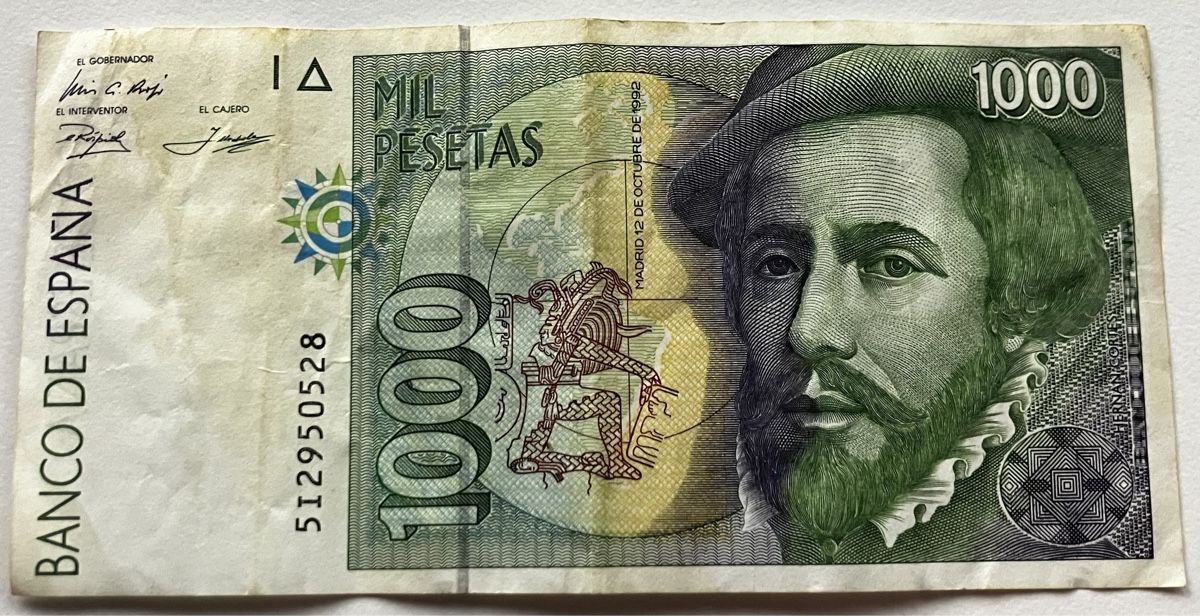 Banknoten: Spanien 1000 Pesetas – Gebraucht aus Algetshausen von Carrhard