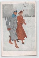 uralte Propaganda-Karte "ab an die FRONT"  1917