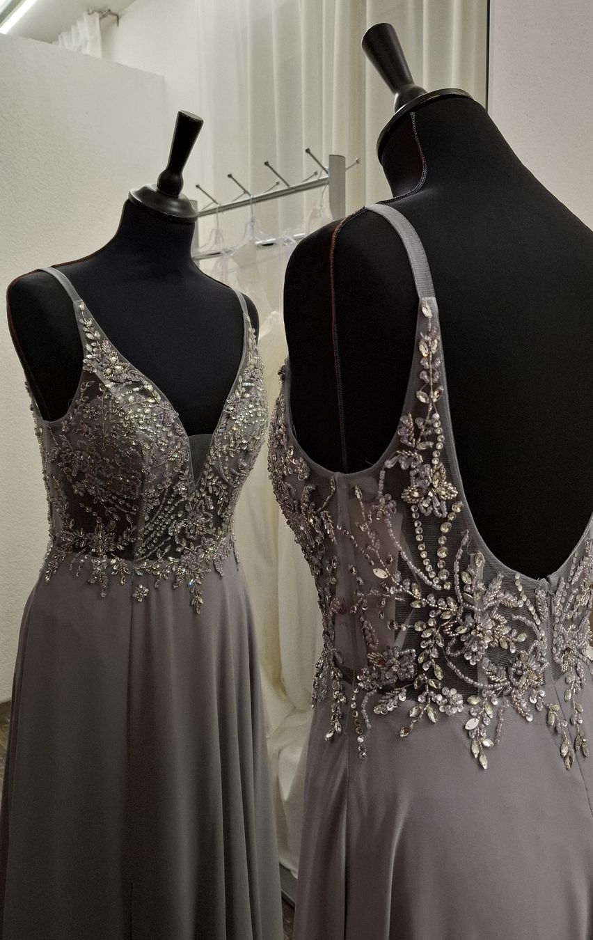 Vestiti: Abendkleid Grau mit Pailletten  – Nuovo (secondo la descrizione) da Uster venduto da VMT. 6