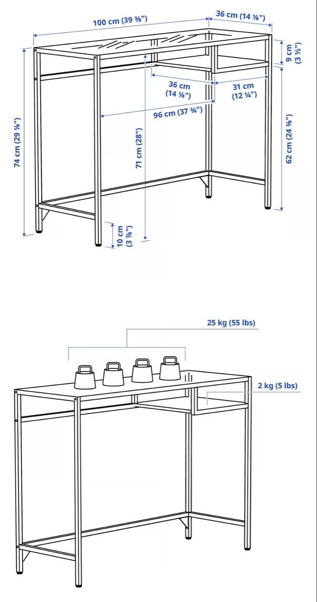 Ikea Tables: IKEA Tisch VITTSJÖ  – D'occasion à Zürich par joy_f8j5 3