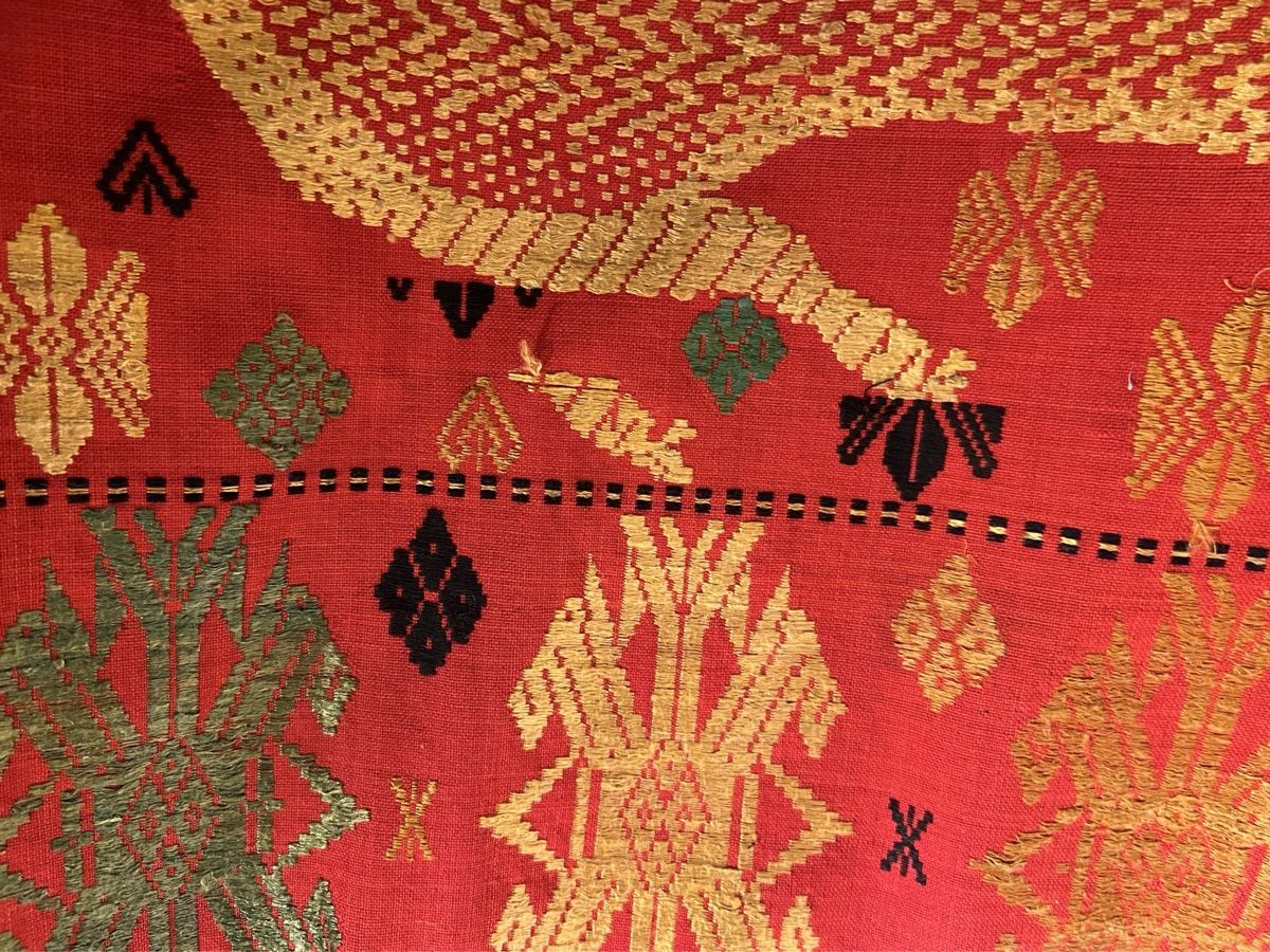 Stoffe: Longue tenture éléphant, Thailabde/Laos tissée brodée main, – Gebraucht aus Genève von DELIRBEADS 7
