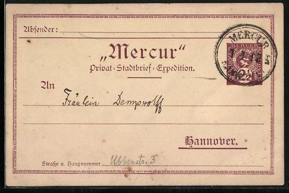 Cartes postales: Hannover, Privat-Stadtbrief-Expedition M – D'occasion à Berlin par bartko-reher